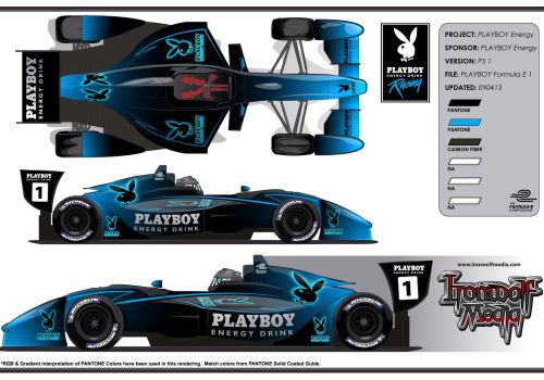 Playboy Energy Drink Formula E 1 Illustration